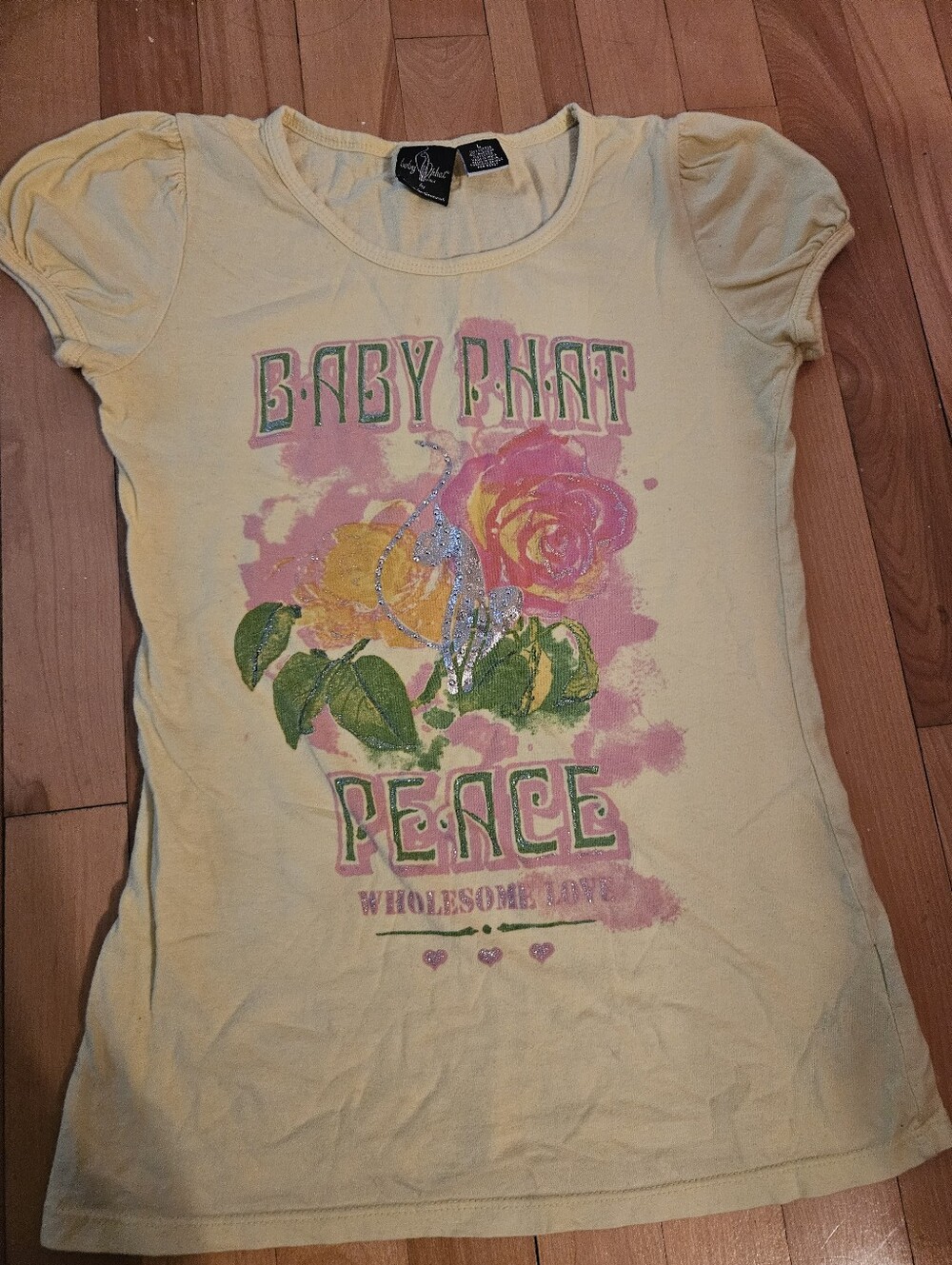 y2k Yellow Baby phat tee